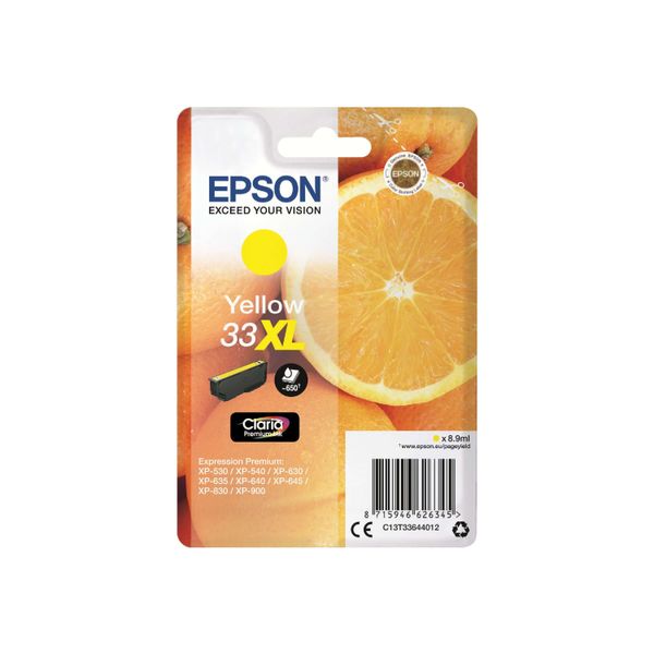 Original Epson Expression Premium XP-630 Series (C13T33644012 / 33XL) Druckerpatrone Gelb-image