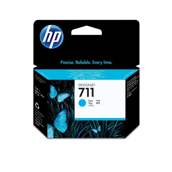 Original Hp Designjet T 520 24 Inch (CZ130A / 711) Druckerpatrone Cyan-image