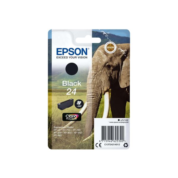 Original Epson Expression Photo XP-960 (C13T24214012 / 24) Druckerpatrone Schwarz-image