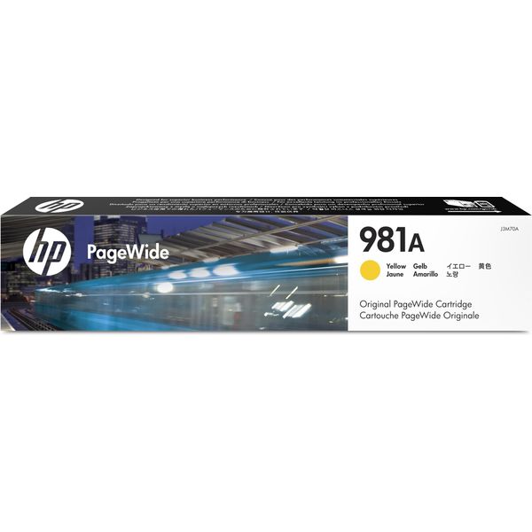 Original Hp Pagewide Enterprise Color 556 Dn (J3M70A / 981A) Druckerpatrone Gelb-image