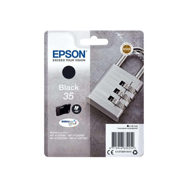 Original Epson Workforce Pro WF-4720 Dwf (C13T35814010 / 35) Druckerpatrone Schwarz-image