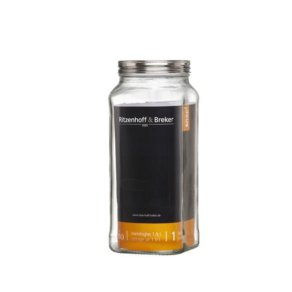 Ritzenhoff & Breker 812145 Vaso Di Stoccaggio Ritzenhoff & Breker Vio, Quadrato, 1,9 Litri-image