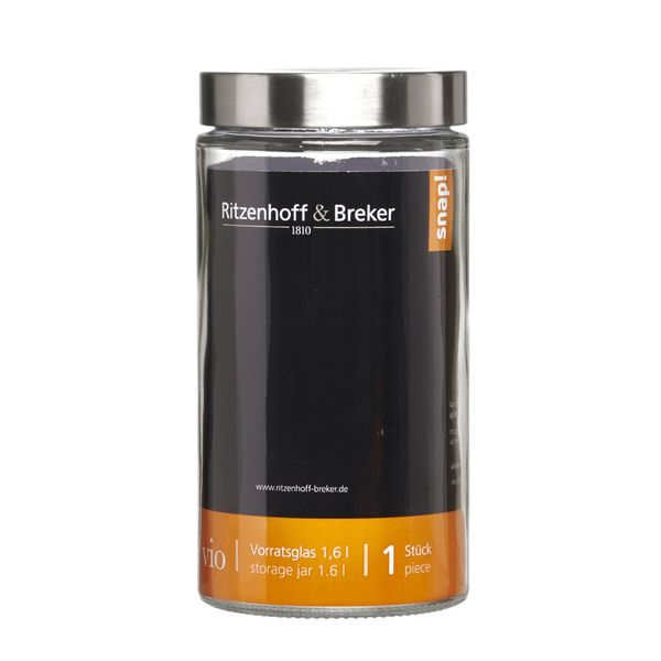 Ritzenhoff & Breker 812091 Vaso Di Stoccaggio Ritzenhoff & Breker Vio, Rotondo, 1,6 Litri-image