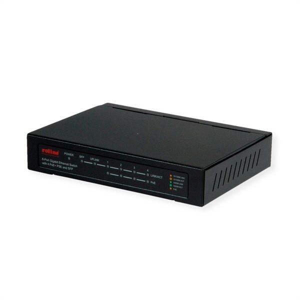 Roline 21.14.3524 Switch Di Rete Gigabit Ethernet (10/100/1000) Power Over Ethernet (Poe) Nero (21.14.3524)-image