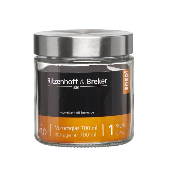 Ritzenhoff & Breker 812077 Vaso Di Stoccaggio Ritzenhoff & Breker Vio, Rotondo, 0,7 Litri-image