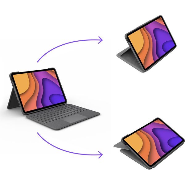 Logitech Folio Touch Azerty FranzöSisch Grau Smart Connector (920-009958)-image