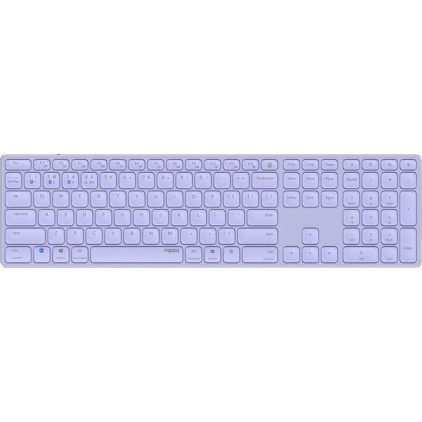Rapoo E9800M Tastatur Rf Wireless + Bluetooth Qwertz Deutsch Lila (00220285)-image
