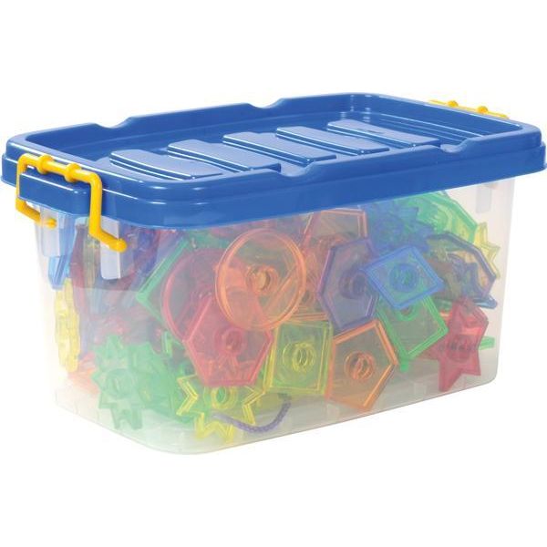 Eduplay 120516 Bottoni Filettati Trasparenti Con 6 Fili, 144 Pezzi (Colore Casuale, 1 Set)-image