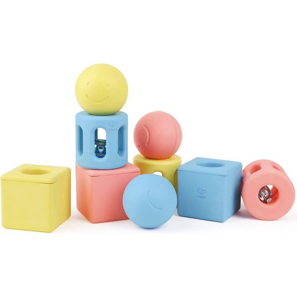 Trio Di Sonagli Geometrici Hape - Giocattolo Sensoriale Per Bambini-image