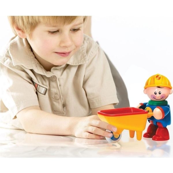 Tolo Gioca Con La Figura Dell'operaio Edile Con Carriola - Primi Amici - Giocattolo Educativo-image