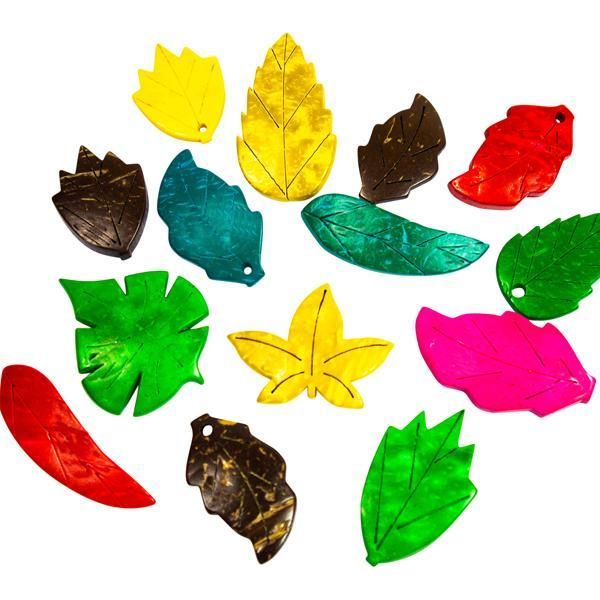 Eduplay 370152 Foglie Colorate Di Guscio Di Noce Di Cocco (150 G)-image