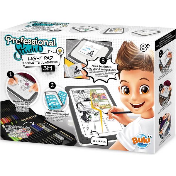 Tavoletta Da Disegno Buki 3 In 1 - Tavoletta Luminosa Creativa Per Bambini-image
