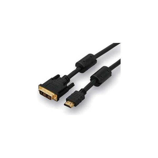 Logo Cavo Video Dvi (18+1) Maschio - Hdmi Maschio 3 M Connettori Dorati Nero-image