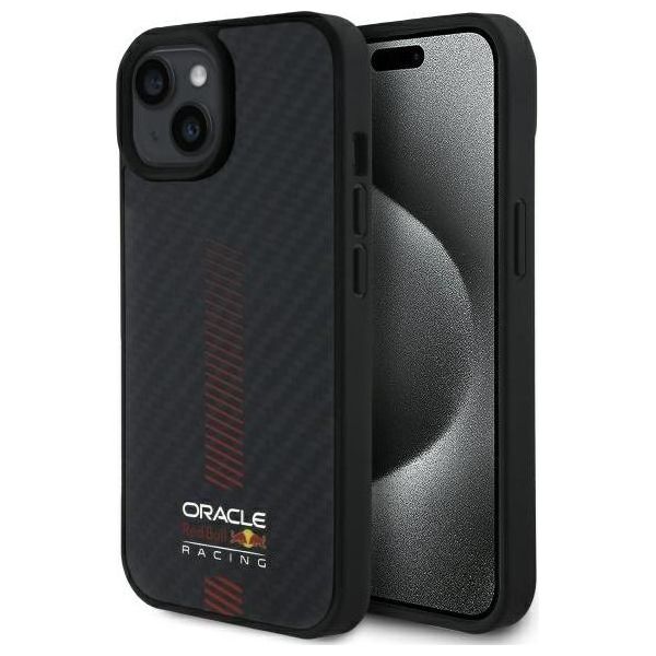 Red Bull Rbhmp15S24Cfgsmk Iphone 15 6.1" Custodia Rigida Nera/Nera In Fibra Di Carbonio Power Bar Magsafe"-image