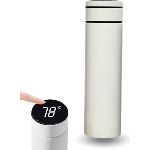 Bot Thermos Con Termometro E Batteria Sostituibile Bianco-image