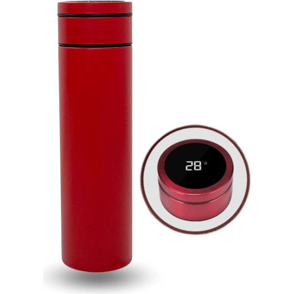 Bot Thermos Con Termometro E Batteria Sostituibile Rosso-image