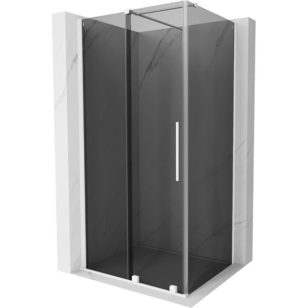 Mexen Velar Cabina Doccia Scorrevole 90 X 80 Cm, Grafite, Bianco - 871-090-080-41-20-image