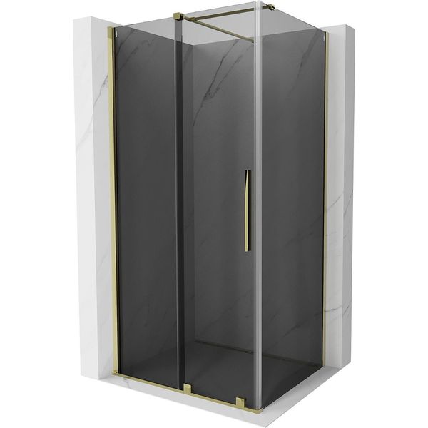 Mexen Velar Cabina Doccia Scorrevole 90 X 80 Cm, Grafite, Oro - 871-090-080-41-50-image