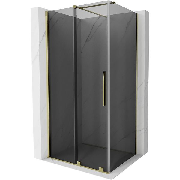 Mexen Velar Cabina Doccia Scorrevole 100 X 75 Cm, Grafite, Oro - 871-100-075-41-50-image
