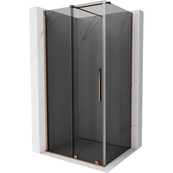 Mexen Velar Cabina Doccia Scorrevole 110 X 70 Cm, Grafite, Oro Rosa - 871-110-070-41-60-image