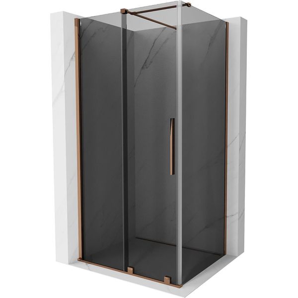 Mexen Velar Cabina Doccia Scorrevole 110 X 120 Cm, Grafite, Oro Rosa - 871-110-120-41-60-image