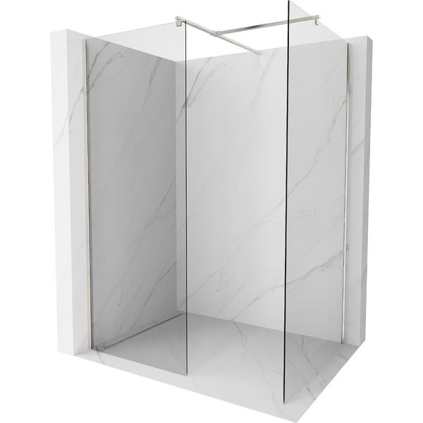 Mexen Kioto Parete Doccia Walk-In 105 X 70 Cm, Trasparente, Nichel Spazzolato - 800-105-202-97-00-070-image