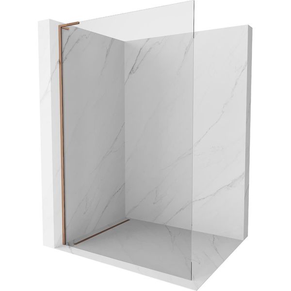 Mexen Kioto L Parete Doccia Walk-In 120 X 200 Cm, Trasparente, Oro Rosa - 800-120-103-60-00-image