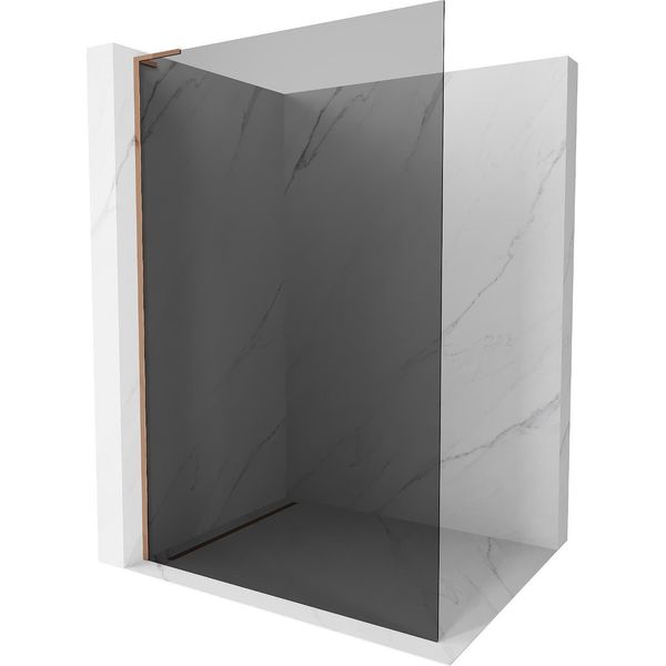 Mexen Kioto L Parete Doccia Walk-In 120 X 200 Cm, Grafite, Oro Rosa - 800-120-103-60-40-image