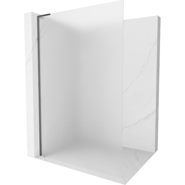 Mexen Kioto L Parete Doccia Walk-In 100 X 200 Cm, Brina, Gun Metal - 800-100-103-95-30-image