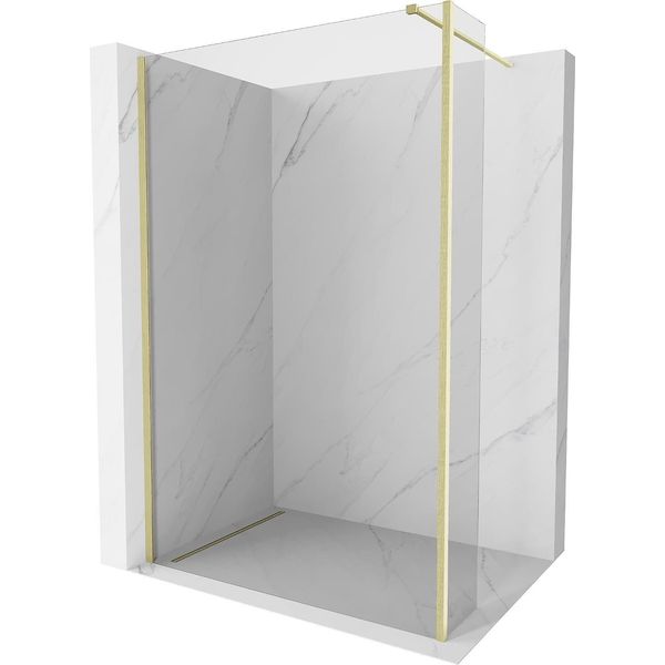 Mexen Kioto Parete Doccia Walk-In 115 X 30 Cm, Trasparente, Oro Spazzolato - 800-115-212-55-00-030-image