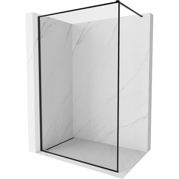 Mexen Kioto-F Parete Doccia Walk-In Con Cornice 160 X 202 Cm, Trasparente 8 Mm, Nero - 800-160-104-70-00-image