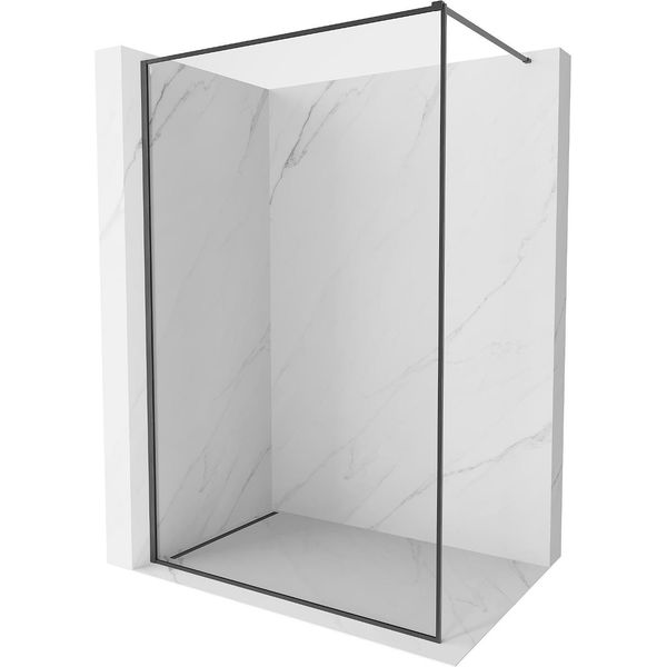 Mexen Kioto-F Parete Doccia Walk-In Con Cornice 120 X 202 Cm, Trasparente 8 Mm, Grigio Pistola Spazzolato - 800-120-104-66-00-image
