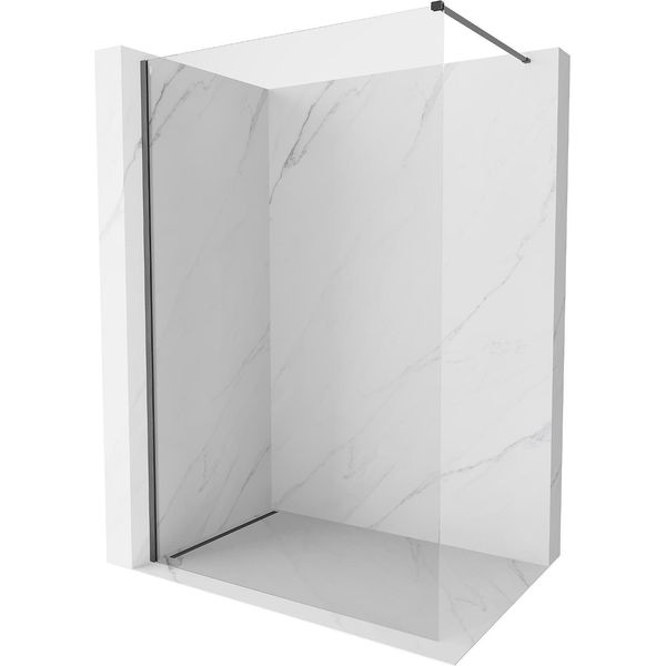 Mexen Kioto-X Parete Doccia Walk-In 120 X 200 Cm, Trasparente 10 Mm, Grigio Canna Di Fucile Spazzolato - 800-120-101-66-00-X-image