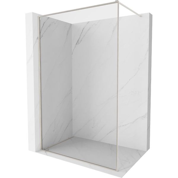 Mexen Kioto-Xf Parete Doccia Walk-In Con Cornice 80 X 202 Cm, Trasparente 10 Mm, Nichel Spazzolato - 800-080-104-97-00-X-image