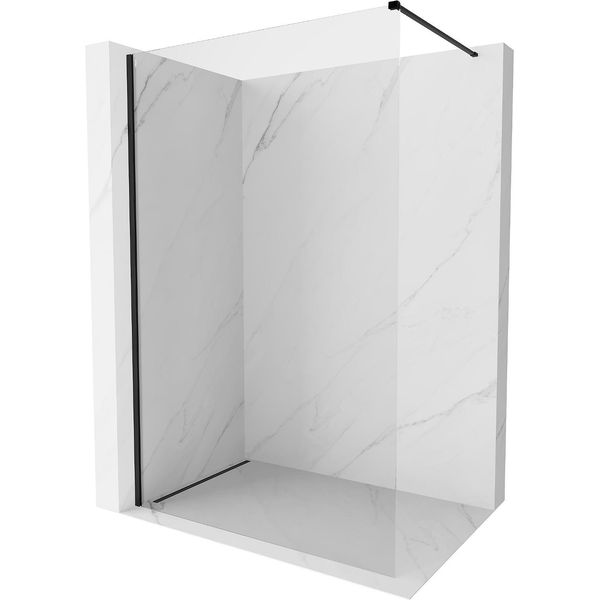 Mexen Kioto-X Parete Doccia Walk-In 80 X 200 Cm, Trasparente 10 Mm, Nero - 800-080-101-70-00-X-image
