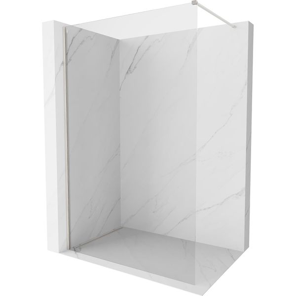 Mexen Kioto-X Parete Doccia Walk-In 120 X 200 Cm, Trasparente 10 Mm, Nichel Spazzolato - 800-120-101-97-00-X-image