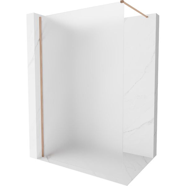 Mexen Kioto-X Parete Doccia Walk-In 110 X 200 Cm, Ghiaccio 10 Mm, Rame Spazzolato - 800-110-101-65-30-X-image