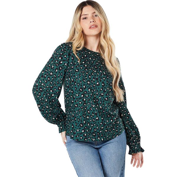 Dorothy Perkins - Camicetta Da Donna A Maniche Lunghe DP6152 (36 It) (Verde)-image