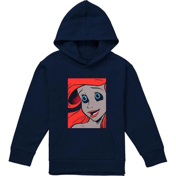 Disney Princess - Felpa Con Cappuccio "Mermaid Era"" Per Bambini TV23030 (152-158) (Navy)"-image