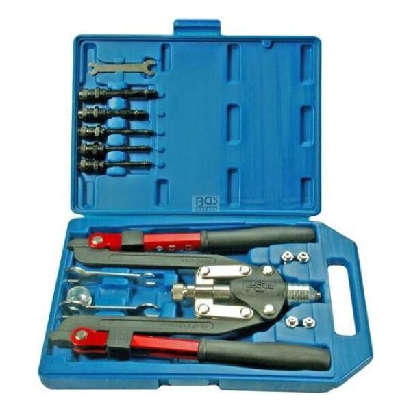 Bgs Set Di Pinze Professionali Per Rivettare A Braccio Lungo 3,2 - 6,4 Mm - 405-image