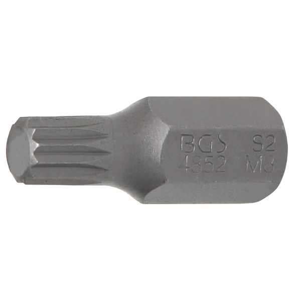 Bgs Bit Drive Esagono Esterno 10 Mm (3/8") Interno Multidente (Per Xzn) M8 - 4852"-image