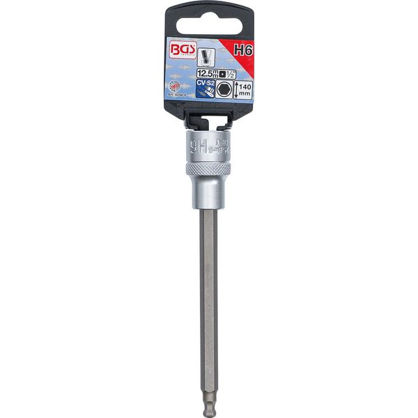 Bgs Bit Lunghezza Attacco 140 Mm Attacco Quadro 12,5 Mm (1/2") Esagono Incassato Con Testa Sferica 6 Mm - 4258-6"-image