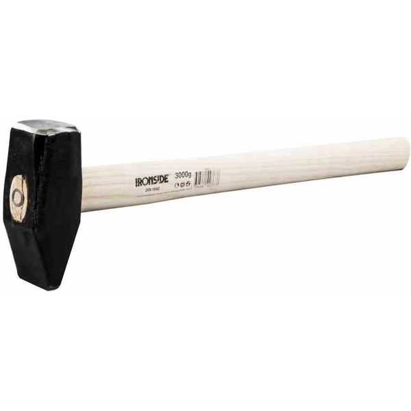 Ironside 100-367 Mazza Da 3 Kg Con Manico In Frassino, Nero/Naturale-image