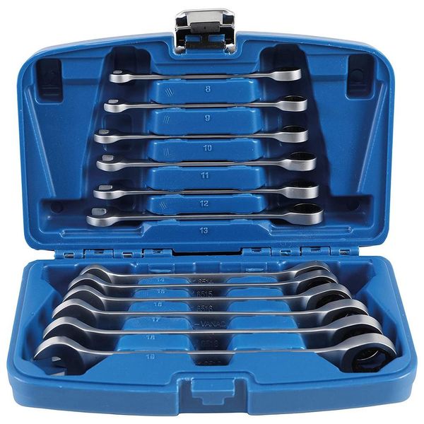Bgs Set Di Chiavi Ad Anello A Cricchetto 8 - 19 Mm 12 Pezzi - 6541-image