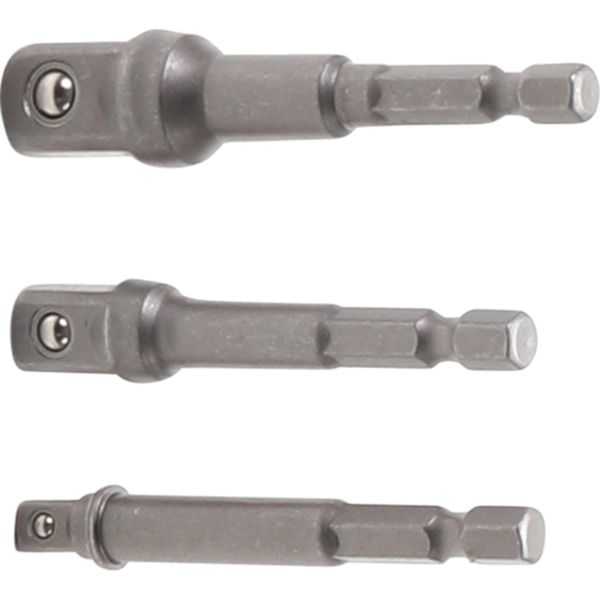 Bgs Set Di Adattatori Per Trapani Esagono Esterno 6,3 Mm (1/4") Uscita Esagono Esterno 6,3 Mm (1/4"") / 10 Mm (3/8"") / 12,5 Mm (1/2"") / 3 Pezzi - 9685"-image