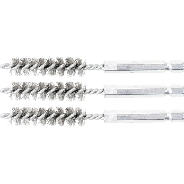 Bgs Spazzola In Acciaio 11 Mm Esagono Esterno 6,3 Mm (1/4") 3 Pezzi - 3078-11-S"-image