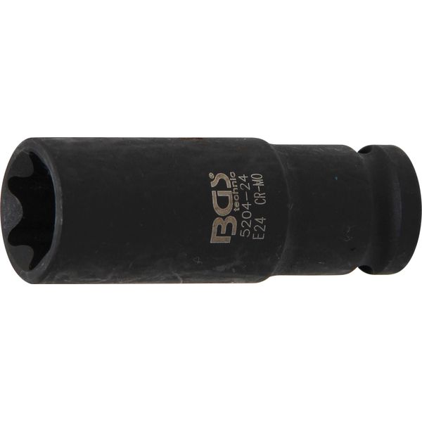 Bgs Chiave A Bussola Profilo E, Attacco Quadro Profondo 12,5 Mm (1/2") Sw E24 Mm - 5204-24"-image