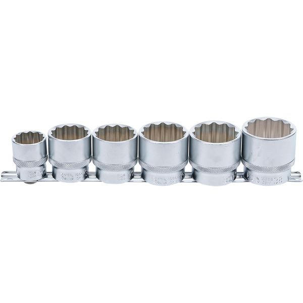 Set Di Chiavi A Bussola, Dodecagonale | Azionamento Quadrato 12,5 Mm (1/2") | Sw 24 - 38 Mm | 6 Pz."-image