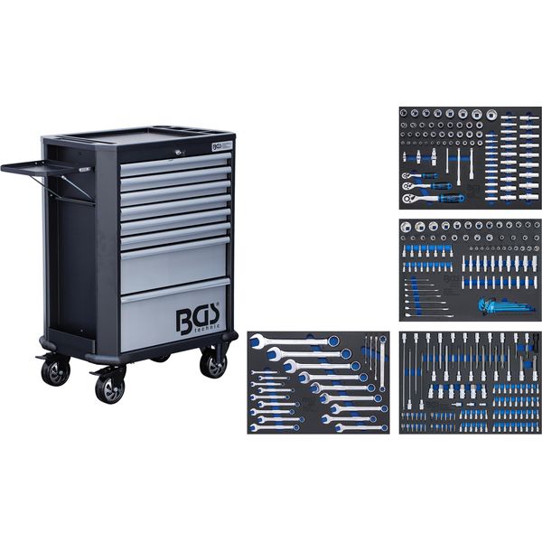 Bgs Carrello Da Officina 8 Cassetti Con 296 Utensili - 5051-image
