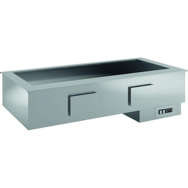 Vasca Scaldavivande Da Incasso Kbs 800X700X380 Mm Gn 2/1 Predisposta Per Spina 230V Zincata-image